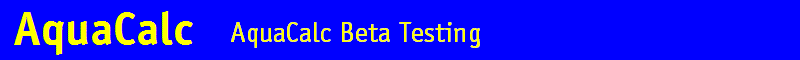 AquaCalc Beta Testing