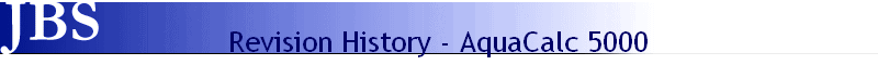 Revision History - AquaCalc 5000